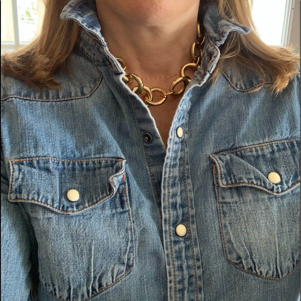 J Crew chunky gold necklace